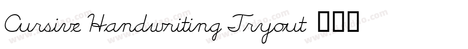 Cursive Handwriting Tryout字体转换